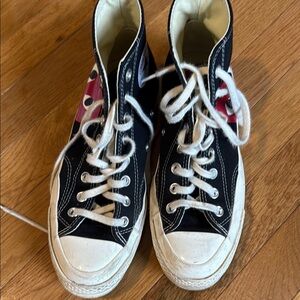 Women’s Black and White High-Top Sneakers
